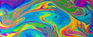 Preview wallpaper paint, abstraction, patterns, colorful, liquid