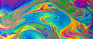 Preview wallpaper paint, abstraction, patterns, colorful, liquid