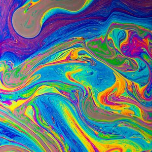 Preview wallpaper paint, abstraction, patterns, colorful, liquid