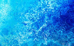 Preview wallpaper paint, abstraction, stains, blue