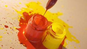 Preview wallpaper paint, bank, brush, red, yellow