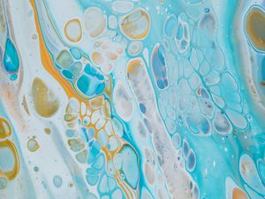 Preview wallpaper paint, blue, stains, liquid