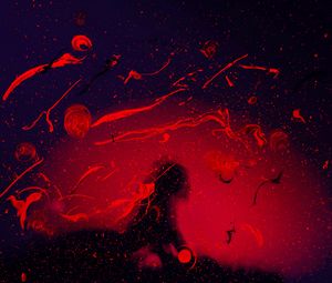 Preview wallpaper paint, blur, spray, silhouette, abstraction