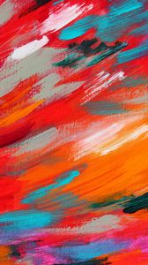 Preview wallpaper paint, brushstrokes, colorful, abstraction, texture
