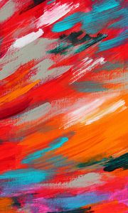 Preview wallpaper paint, brushstrokes, colorful, abstraction, texture