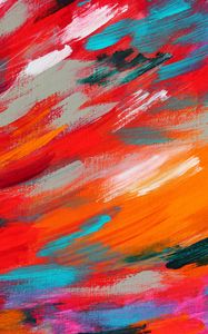 Preview wallpaper paint, brushstrokes, colorful, abstraction, texture