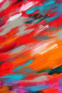 Preview wallpaper paint, brushstrokes, colorful, abstraction, texture