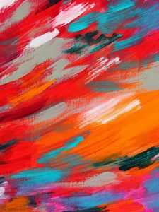 Preview wallpaper paint, brushstrokes, colorful, abstraction, texture