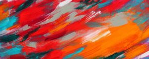 Preview wallpaper paint, brushstrokes, colorful, abstraction, texture