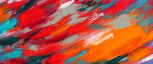 Preview wallpaper paint, brushstrokes, colorful, abstraction, texture