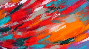 Preview wallpaper paint, brushstrokes, colorful, abstraction, texture