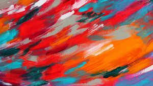 Preview wallpaper paint, brushstrokes, colorful, abstraction, texture