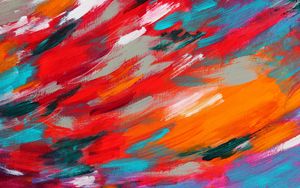 Preview wallpaper paint, brushstrokes, colorful, abstraction, texture