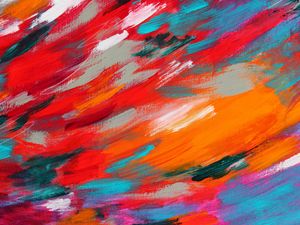 Preview wallpaper paint, brushstrokes, colorful, abstraction, texture