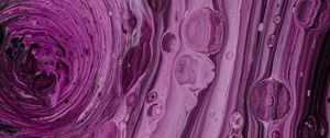Preview wallpaper paint, bubbles, purple, liquid, abstraction