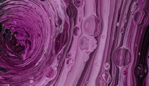 Preview wallpaper paint, bubbles, purple, liquid, abstraction