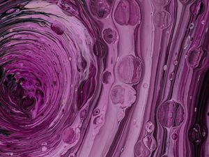 Preview wallpaper paint, bubbles, purple, liquid, abstraction
