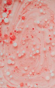 Preview wallpaper paint, bubbles, stains, macro, abstraction, pink