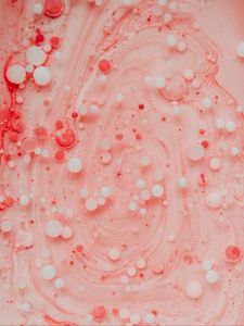 Preview wallpaper paint, bubbles, stains, macro, abstraction, pink
