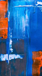 Preview wallpaper paint, canvas, abstraction, blue, art