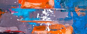 Preview wallpaper paint, canvas, brush strokes, stains, colorful, abstraction, modern art