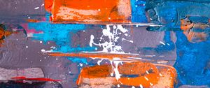 Preview wallpaper paint, canvas, brush strokes, stains, colorful, abstraction, modern art