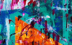 Preview wallpaper paint, canvas, colorful, abstraction, art