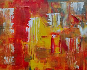 Preview wallpaper paint, canvas, colorful, abstraction, red