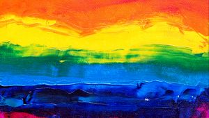 Preview wallpaper paint, canvas, rainbow, stripes, lines, bright