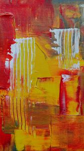 Preview wallpaper paint, canvas, red, yellow, lines