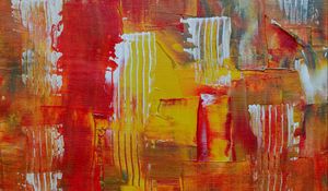 Preview wallpaper paint, canvas, red, yellow, lines