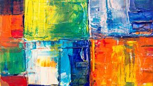 Preview wallpaper paint, canvas, stains, colorful, colored