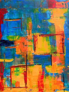Preview wallpaper paint, canvas, stains, multicolored