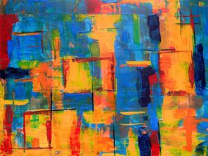 Preview wallpaper paint, canvas, stains, multicolored