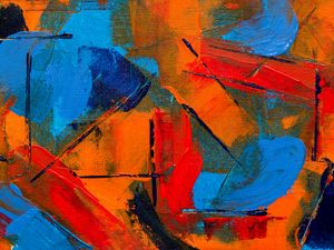 Preview wallpaper paint, canvas, stains, lines, stripes, colorful