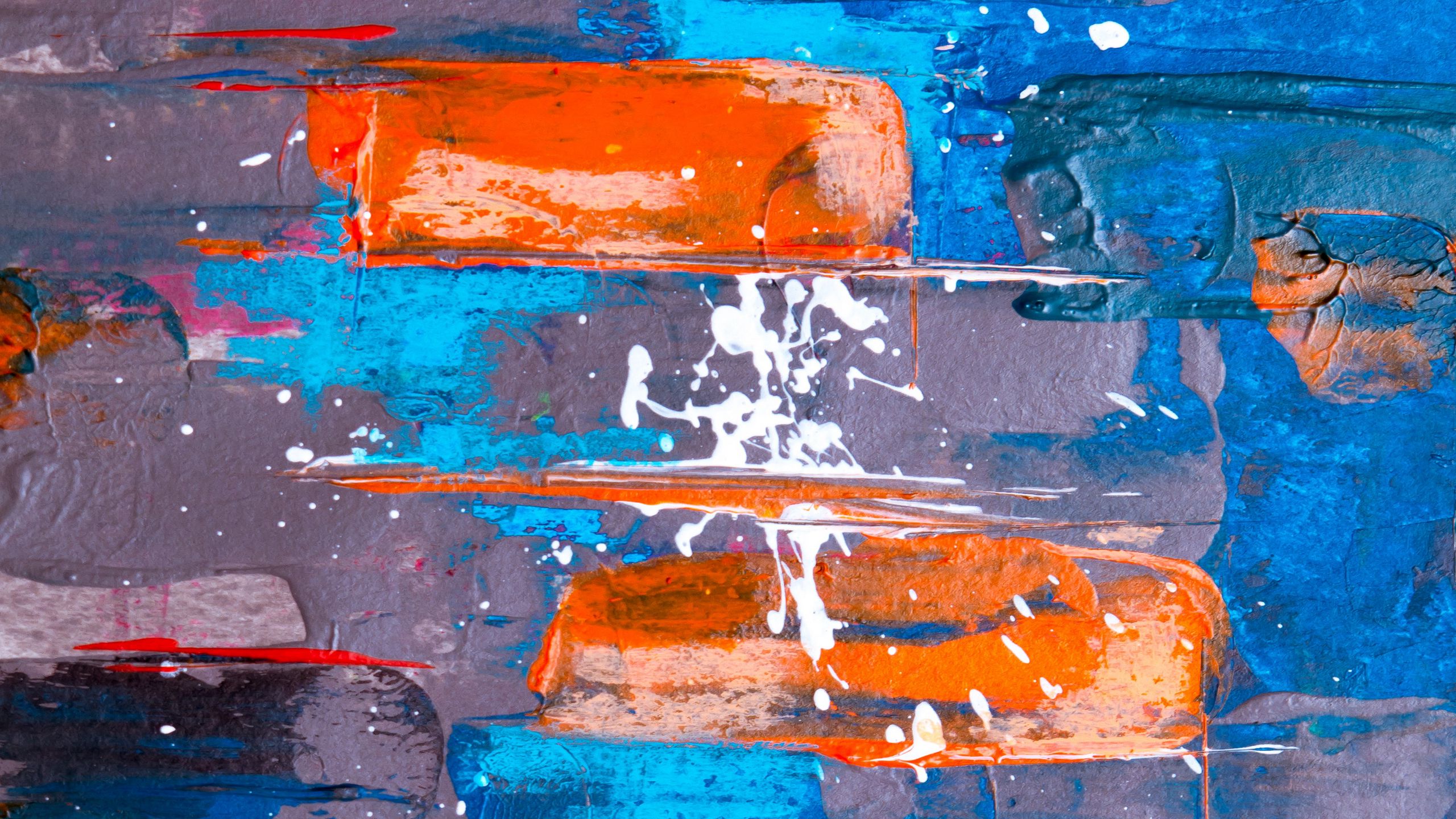 Download Wallpaper 2560x1440 Paint Canvas Brush Strokes Stains 