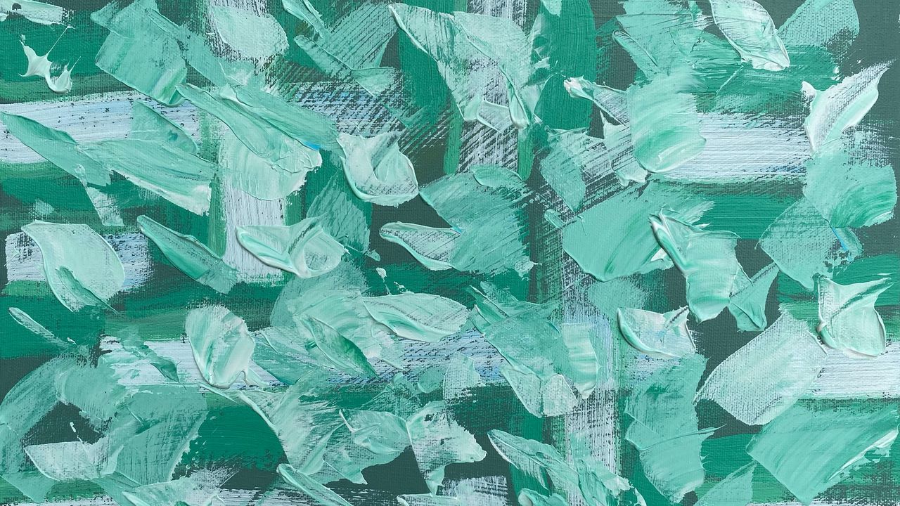 Wallpaper paint, canvas, strokes, mint, abstraction