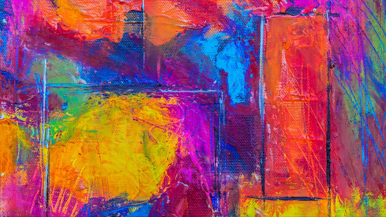 Wallpaper paint, canvas, strokes, colorful, abstraction