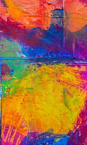 Preview wallpaper paint, canvas, strokes, colorful, abstraction