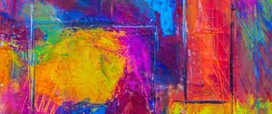 Preview wallpaper paint, canvas, strokes, colorful, abstraction