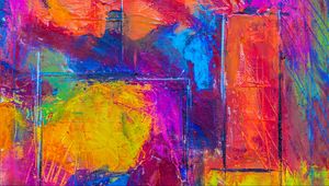 Preview wallpaper paint, canvas, strokes, colorful, abstraction