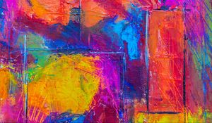 Preview wallpaper paint, canvas, strokes, colorful, abstraction