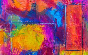 Preview wallpaper paint, canvas, strokes, colorful, abstraction