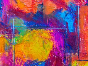 Preview wallpaper paint, canvas, strokes, colorful, abstraction