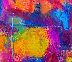 Preview wallpaper paint, canvas, strokes, colorful, abstraction