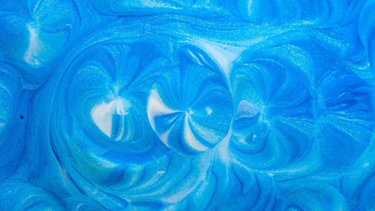 Wallpaper paint, circles, liquid, blue