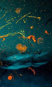 Preview wallpaper paint, circles, splashes, blur, glass