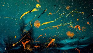 Preview wallpaper paint, circles, splashes, blur, glass