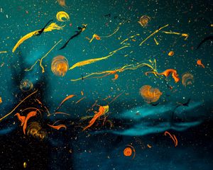 Preview wallpaper paint, circles, splashes, blur, glass