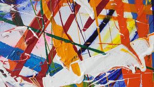 Preview wallpaper paint, colorful, canvas, lines, blots